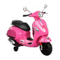 Kids Electric Ride On Motorcycle Vespa Licensed GTS Pink - Cosy Abode