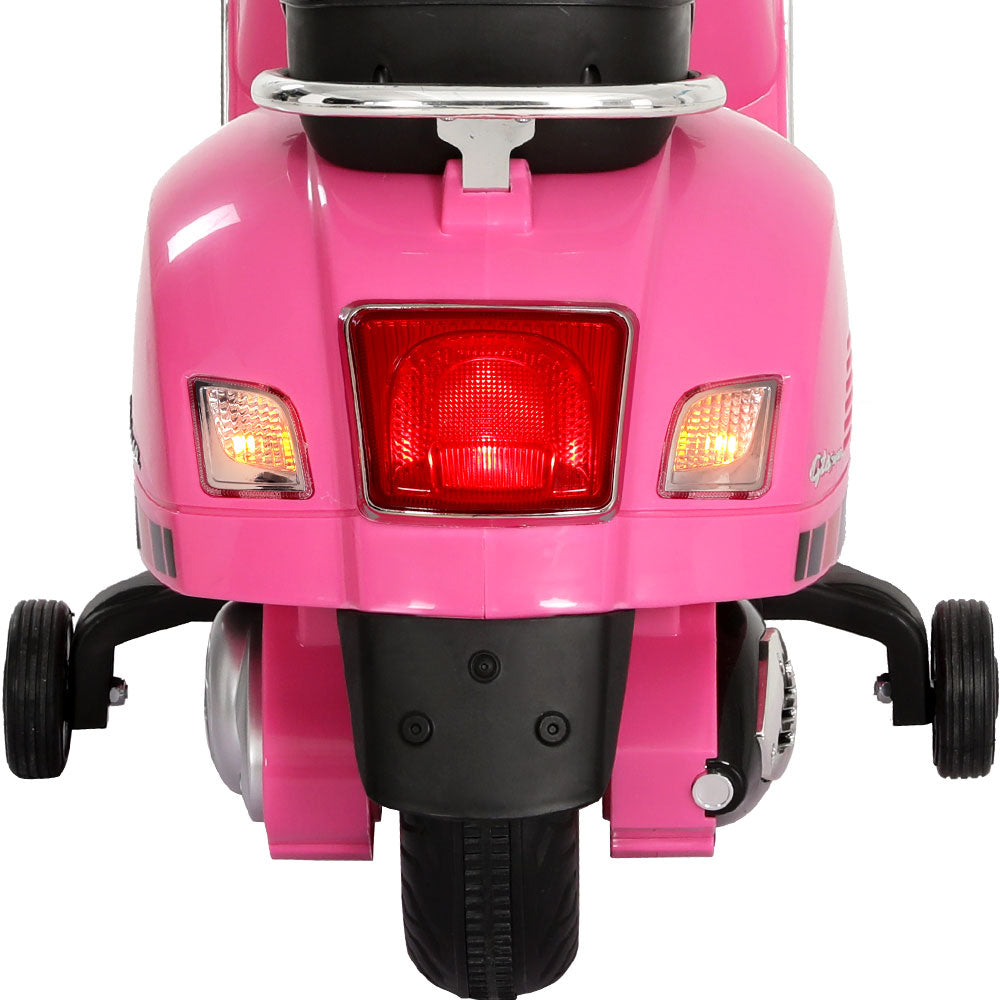 Kids Electric Ride On Motorcycle Vespa Licensed GTS Pink - Cosy Abode