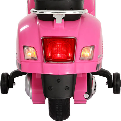 Kids Electric Ride On Motorcycle Vespa Licensed GTS Pink - Cosy Abode