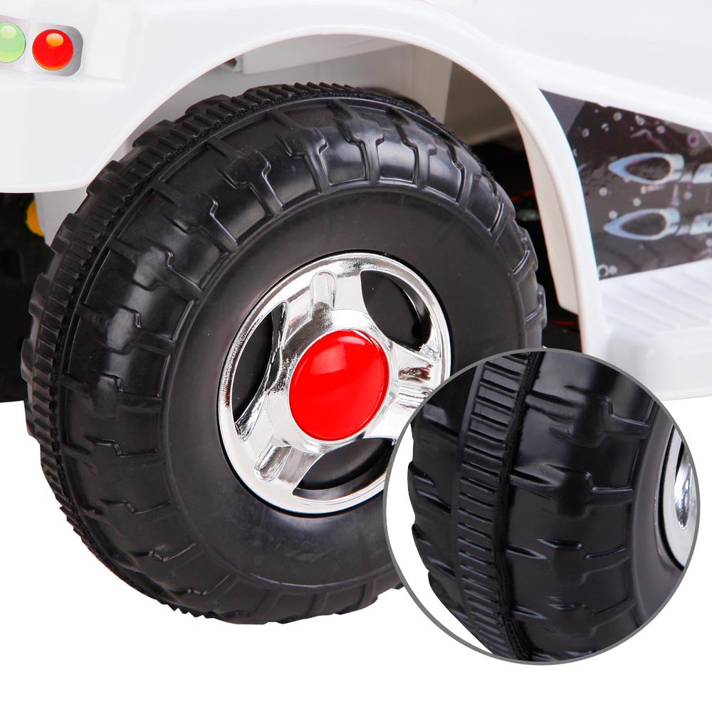 Rigo Kids Electric Ride On Police Motorcycle Motorbike 6V Battery White - Cosy Abode