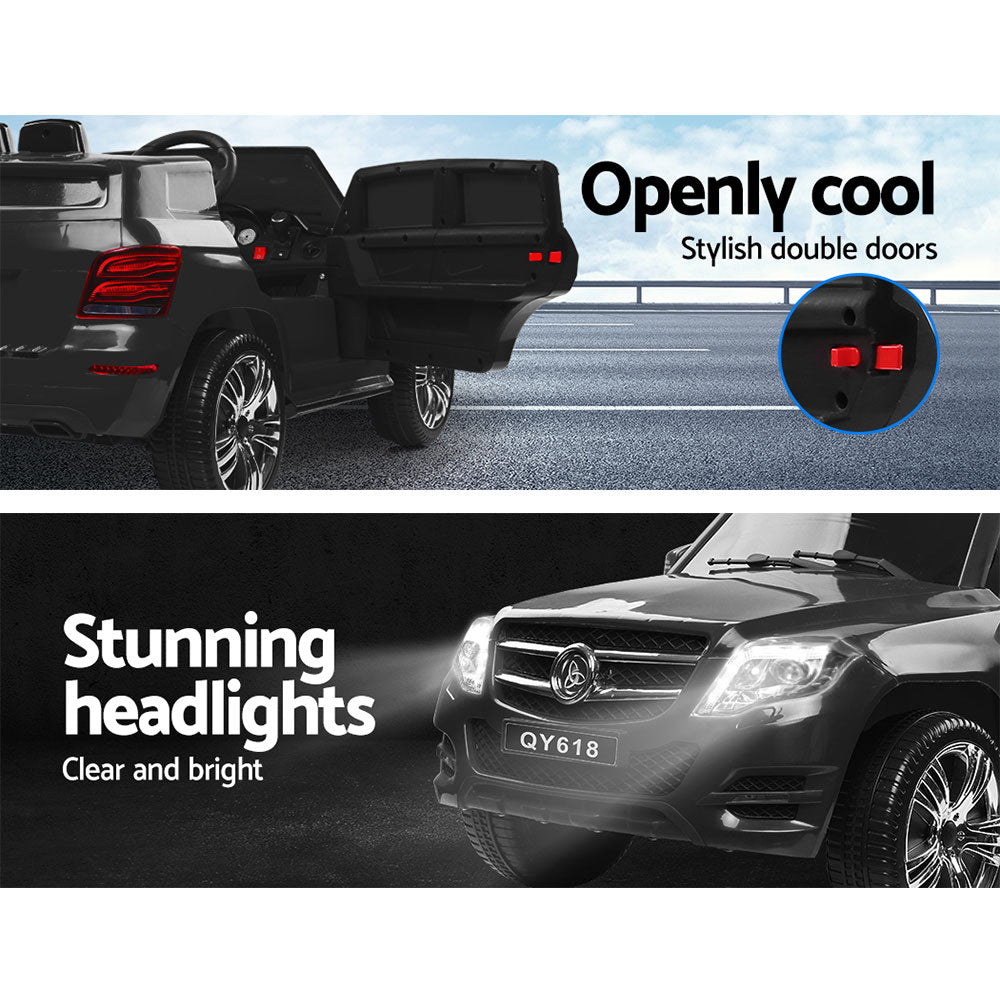 Rigo Kids Electric Ride On Car SUV Mercedes-Benz-Inspired ML450 Remote 12V Black - Cosy Abode