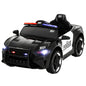 Rigo Kids Ride On Car Electric Patrol Police Cars Battery Powered Toys 12V Black - Cosy Abode
