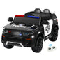 Rigo Kids Electric Ride On Patrol Police Car Range Rover-inspired Remote Black - Cosy Abode