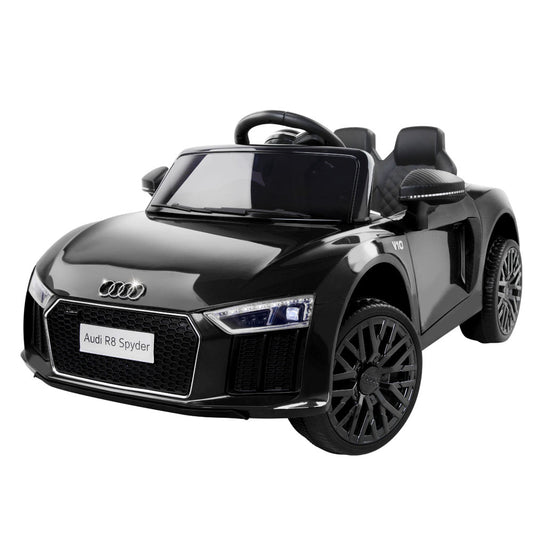 Kids Ride On Car Audi R8 Licensed Sports Electric Toy Cars Black - Cosy Abode