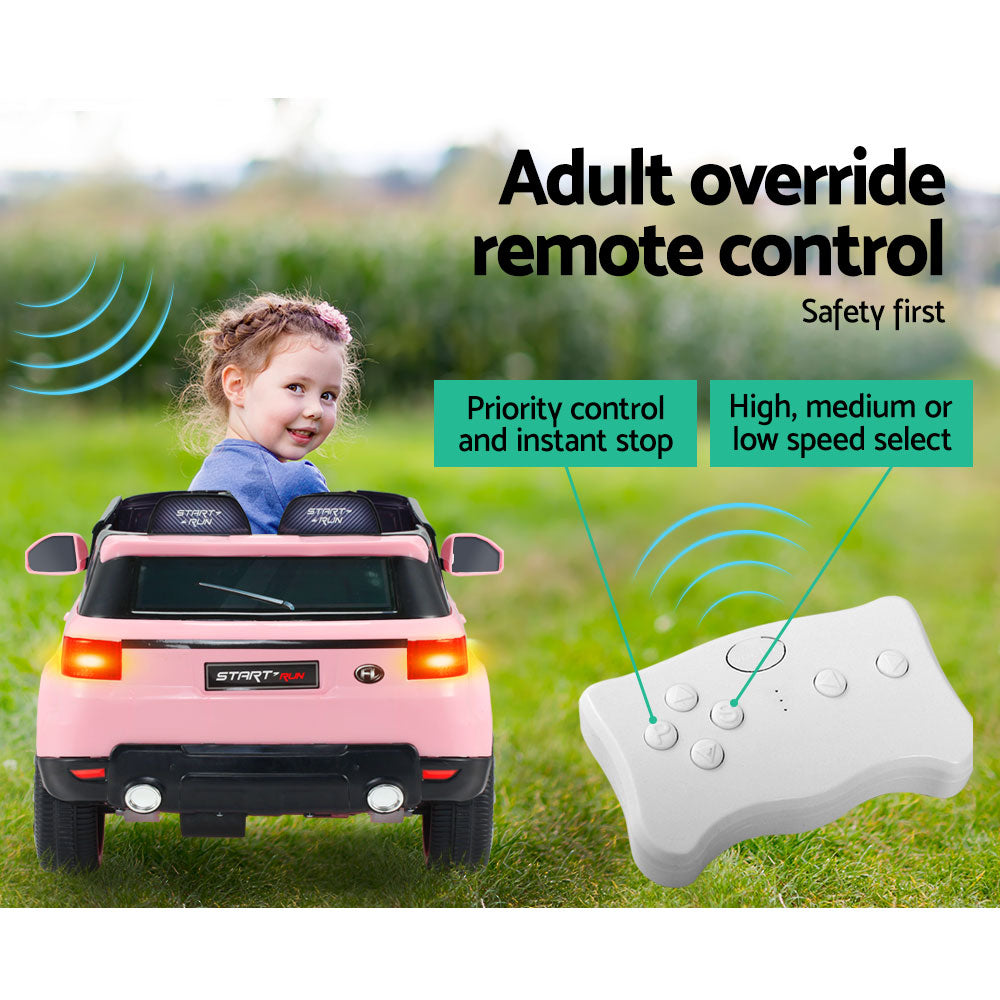 Rigo Kids Electric Ride On Car SUV Range Rover-inspired Cars Remote 12V Pink - Cosy Abode