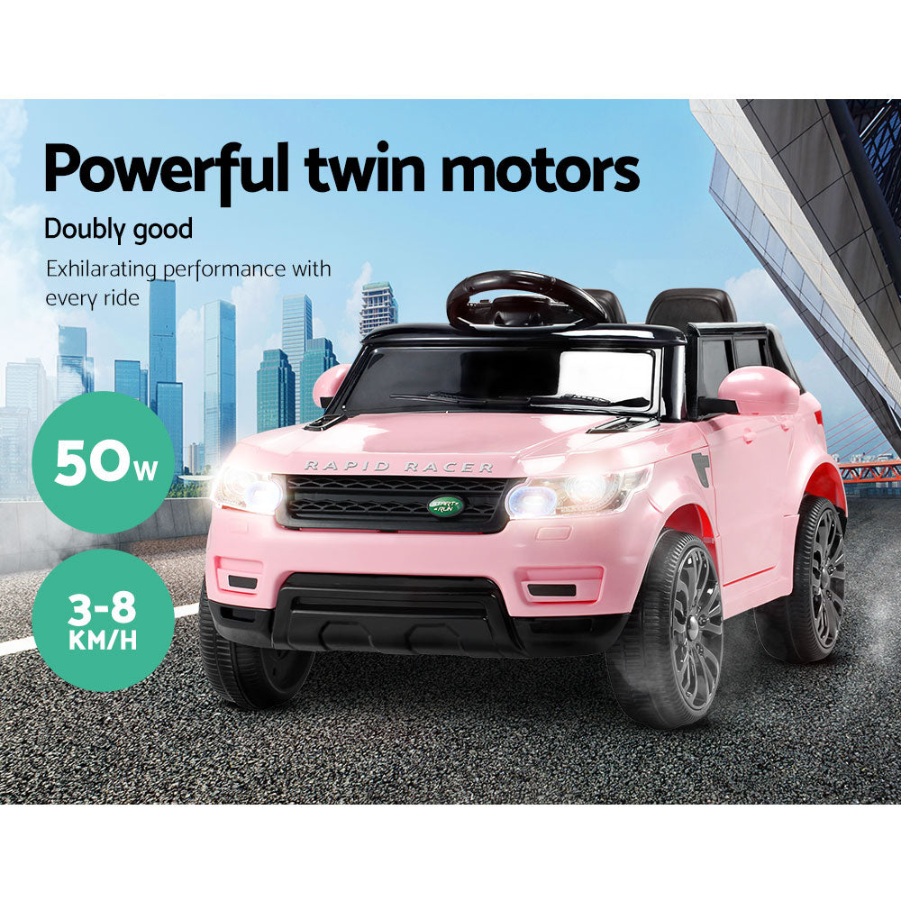 Rigo Kids Electric Ride On Car SUV Range Rover-inspired Cars Remote 12V Pink - Cosy Abode