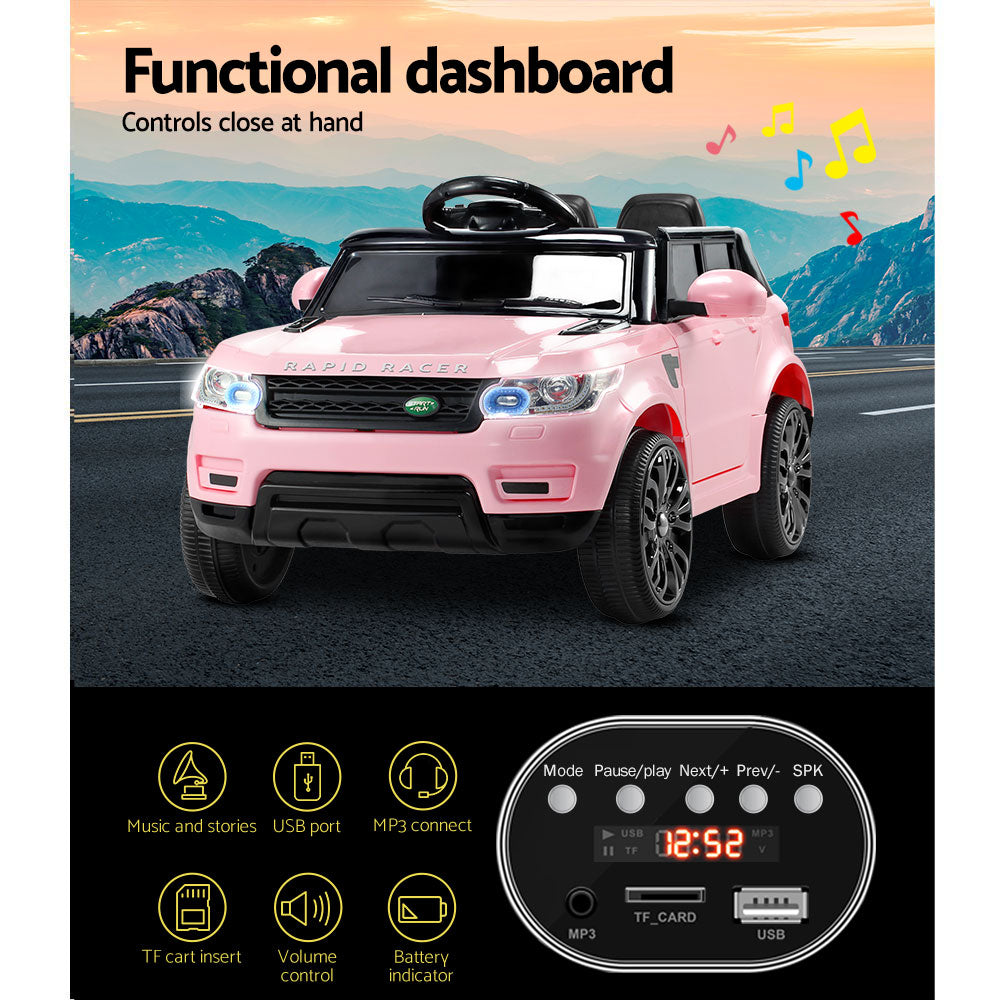 Rigo Kids Electric Ride On Car SUV Range Rover-inspired Cars Remote 12V Pink - Cosy Abode