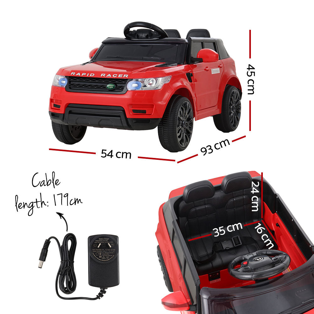 Rigo Kids Electric Ride On Car SUV Range Rover-inspired Cars Remote 12V Red - Cosy Abode