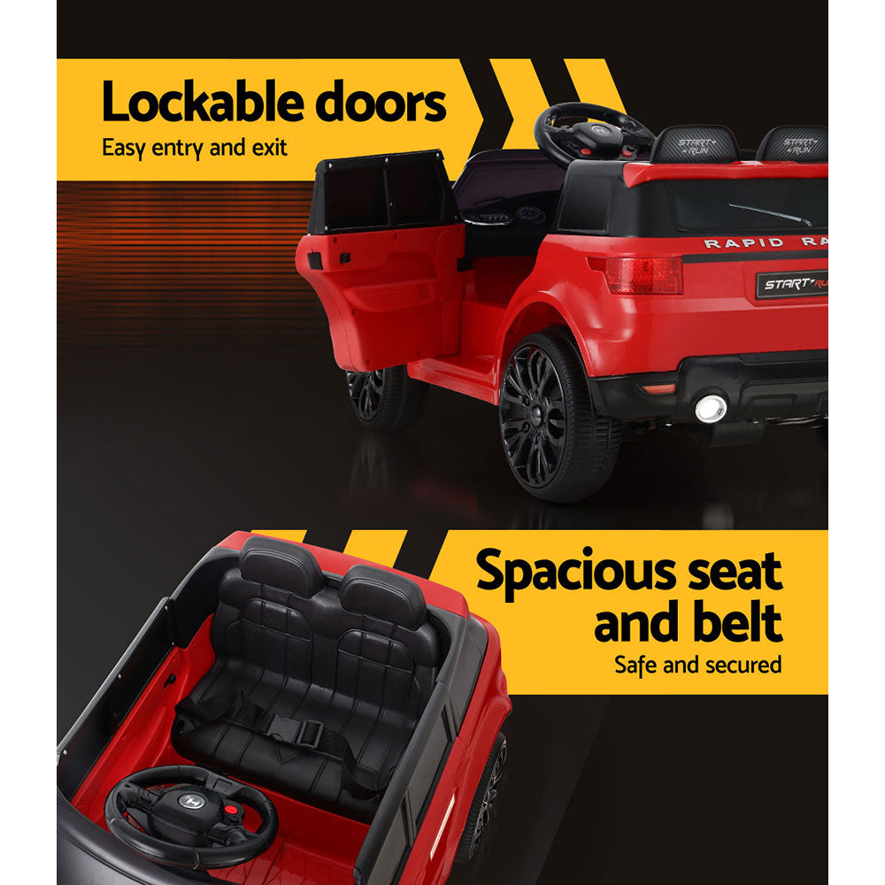 Rigo Kids Electric Ride On Car SUV Range Rover-inspired Cars Remote 12V Red - Cosy Abode