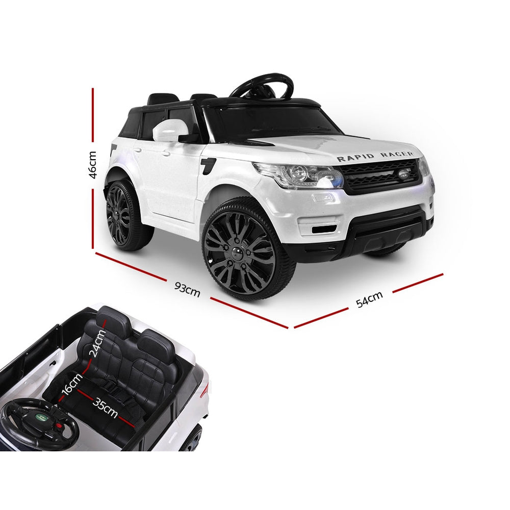 Rigo Kids Electric Ride On Car SUV Range Rover-inspired Cars Remote 12V White - Cosy Abode