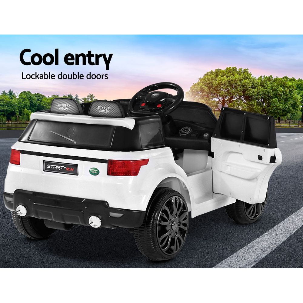 Rigo Kids Electric Ride On Car SUV Range Rover-inspired Cars Remote 12V White - Cosy Abode