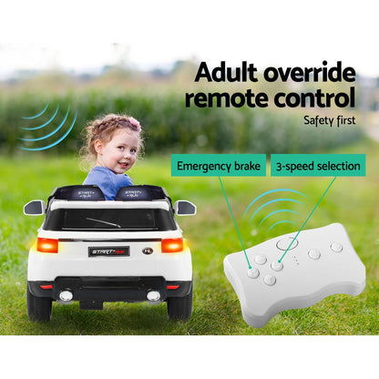 Rigo Kids Electric Ride On Car SUV Range Rover-inspired Cars Remote 12V White - Cosy Abode