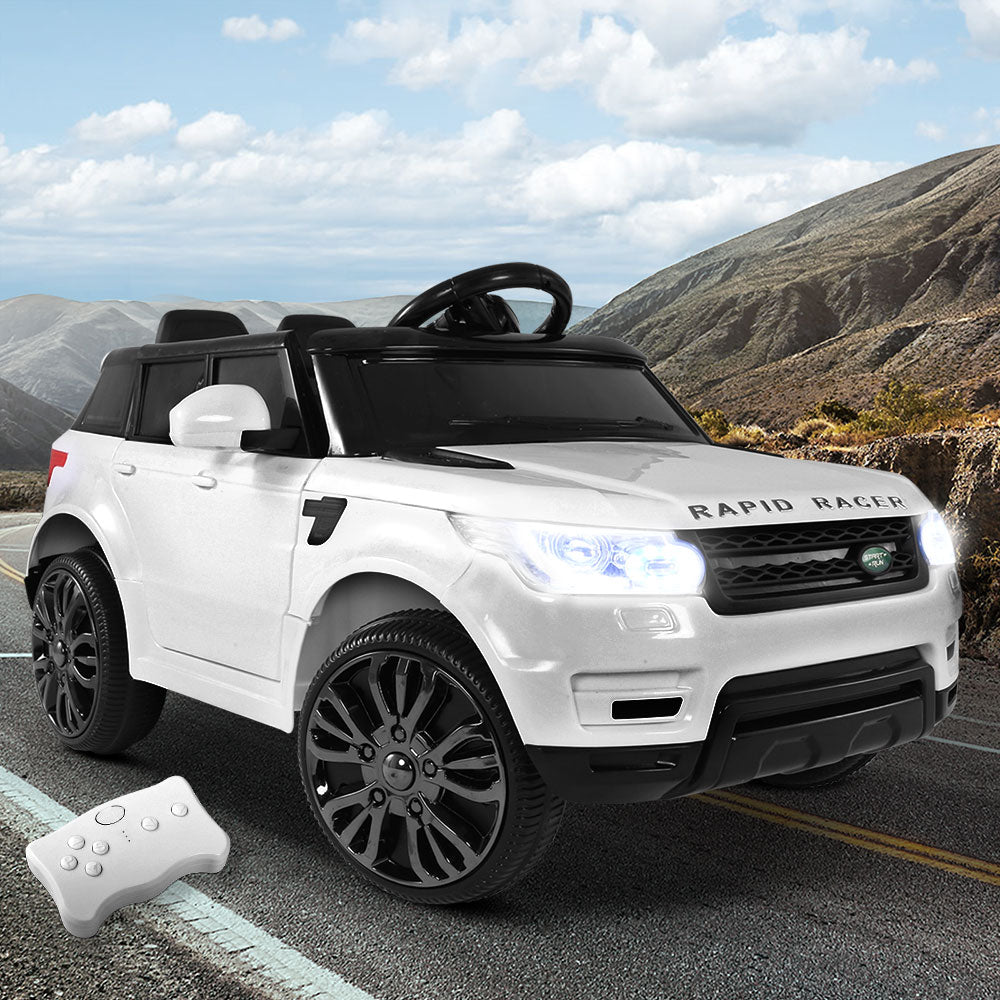 Rigo Kids Electric Ride On Car SUV Range Rover-inspired Cars Remote 12V White - Cosy Abode
