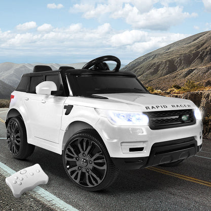 Rigo Kids Electric Ride On Car SUV Range Rover-inspired Cars Remote 12V White - Cosy Abode