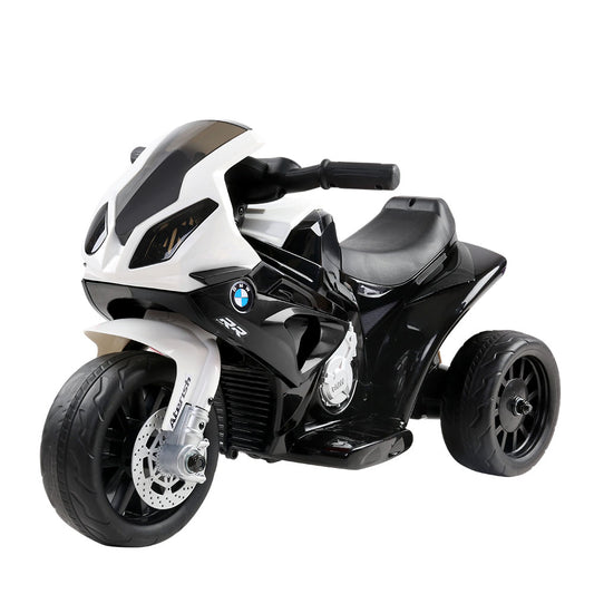 Kids Electric Ride On Police Motorcycle BMW Licensed S1000RR Black - Cosy Abode