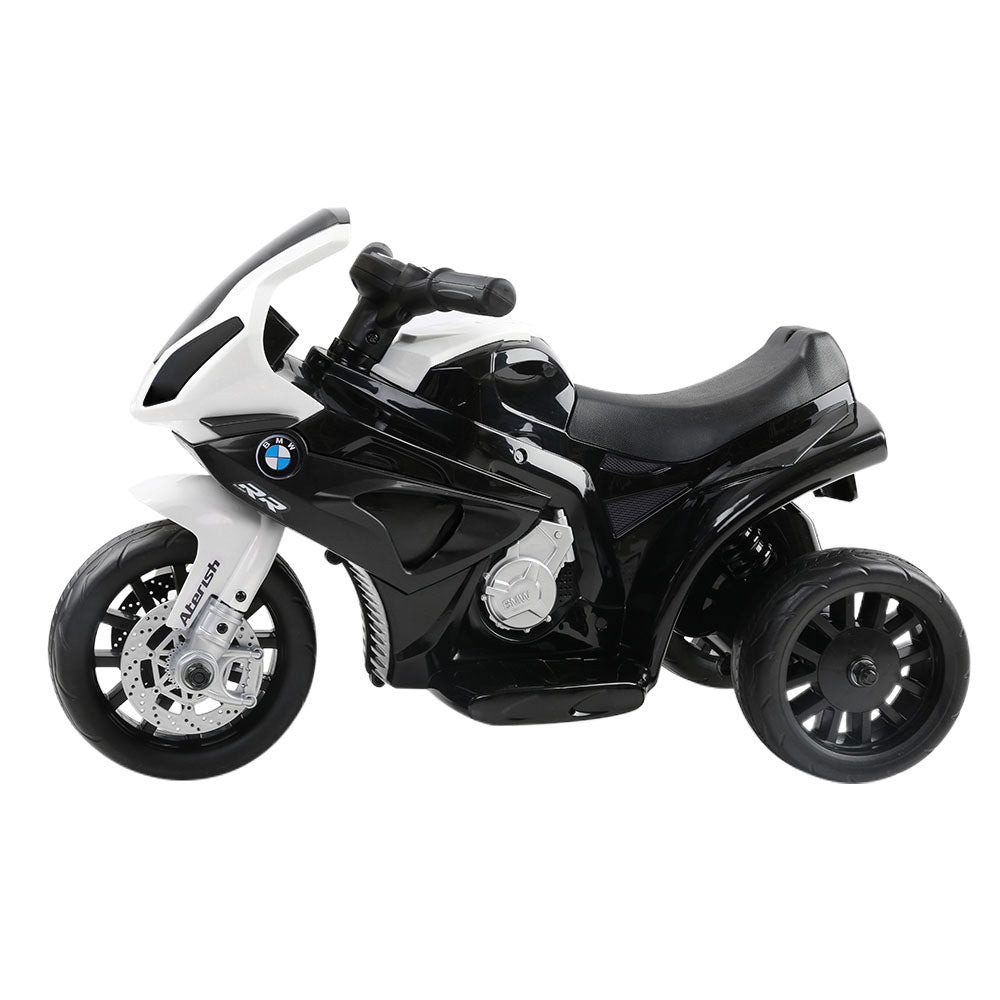 Kids Electric Ride On Police Motorcycle BMW Licensed S1000RR Black - Cosy Abode