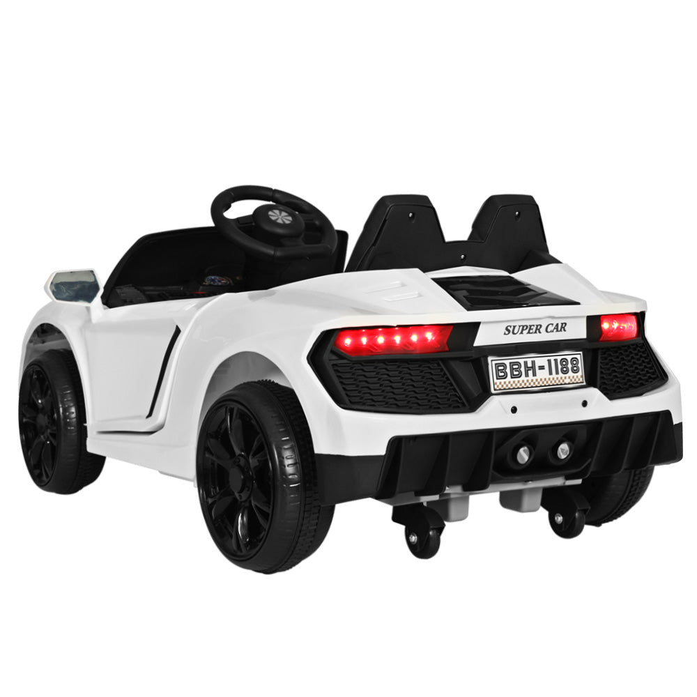Rigo Kids Electric Ride On Car Ferrari-Inspired Toy Cars Remote 12V White - Cosy Abode