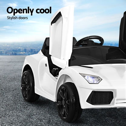 Rigo Kids Electric Ride On Car Ferrari-Inspired Toy Cars Remote 12V White - Cosy Abode