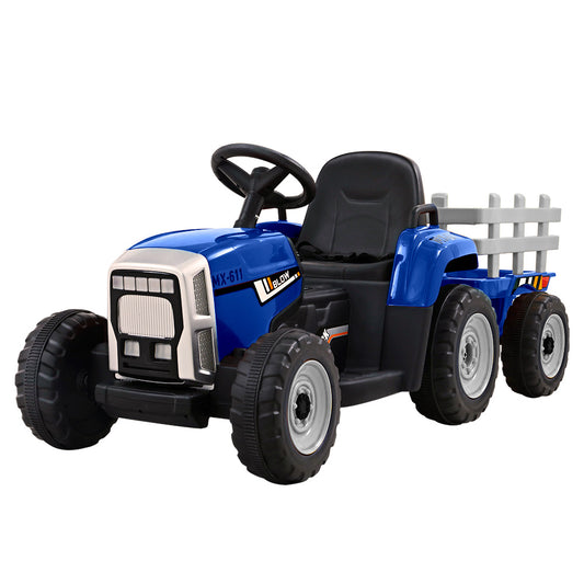 Rigo Kids Electric Ride On Tractor 12V Blue - Cosy Abode