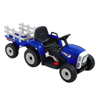 Rigo Kids Electric Ride On Tractor 12V Blue - Cosy Abode