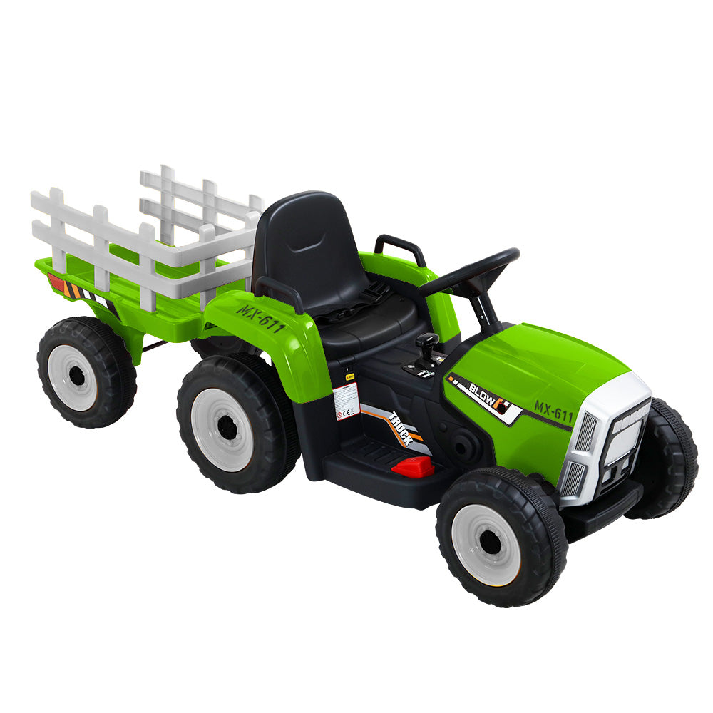 Rigo Kids Electric Ride On Tractor 12V Green - Cosy Abode
