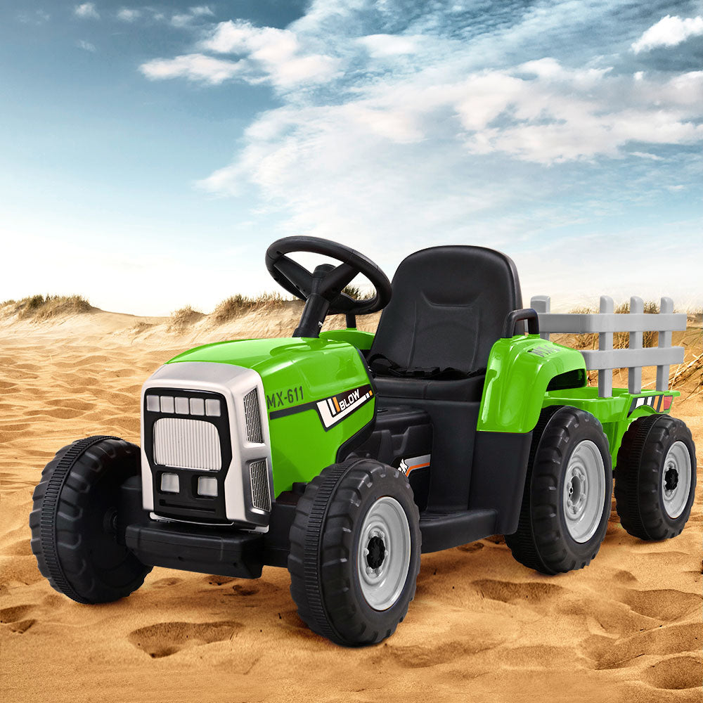 Rigo Kids Electric Ride On Tractor 12V Green - Cosy Abode