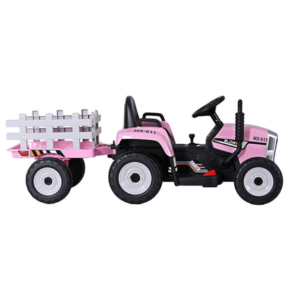 Rigo Kids Electric Ride On Tractor 12V Pink - Cosy Abode