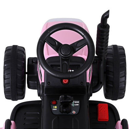 Rigo Kids Electric Ride On Tractor 12V Pink - Cosy Abode