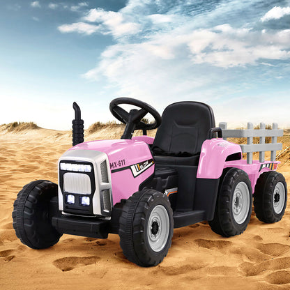 Rigo Kids Electric Ride On Tractor 12V Pink - Cosy Abode