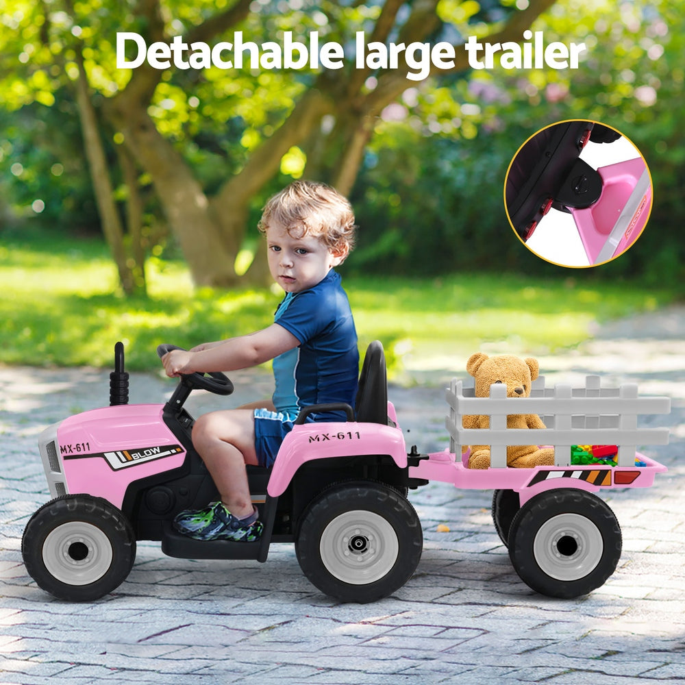 Rigo Kids Electric Ride On Tractor 12V Pink - Cosy Abode