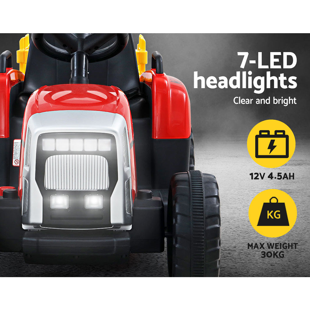 Rigo Kids Electric Ride On Tractor 12V Red - Cosy Abode
