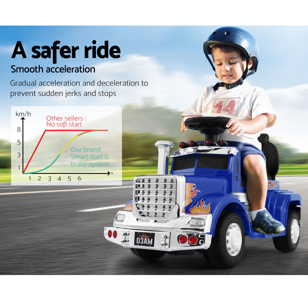 Rigo Kids Electric Ride On Truck 6V Blue - Cosy Abode