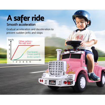 Rigo Kids Electric Ride On Truck 6V Pink - Cosy Abode