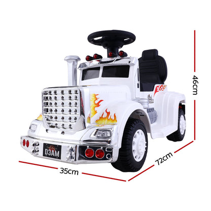 Rigo Kids Electric Ride On Truck 6V White - Cosy Abode
