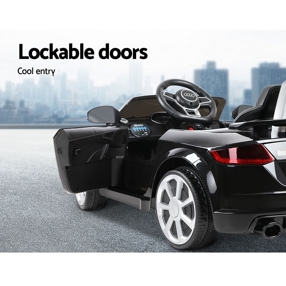 Kids Electric Ride On Car Audi Licensed TTRS Toy Cars Remote 12V Battery Black - Cosy Abode