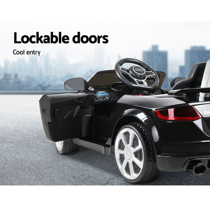Kids Electric Ride On Car Audi Licensed TTRS Toy Cars Remote 12V Battery Black - Cosy Abode