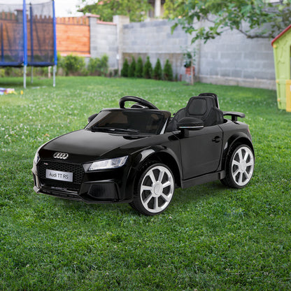Kids Electric Ride On Car Audi Licensed TTRS Toy Cars Remote 12V Battery Black - Cosy Abode