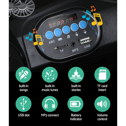 Kids Electric Ride On Car Audi Licensed TTRS Toy Cars Remote 12V Battery Black - Cosy Abode