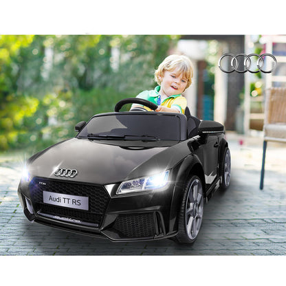 Kids Electric Ride On Car Audi Licensed TTRS Toy Cars Remote 12V Battery Black - Cosy Abode