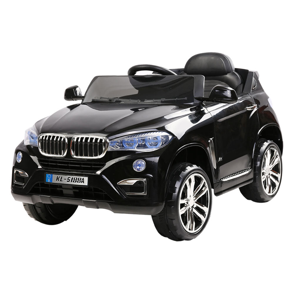 Rigo Kids Electric Ride On Car SUV BMW-Inspired X5 Toy Cars Remote 6V Black - Cosy Abode
