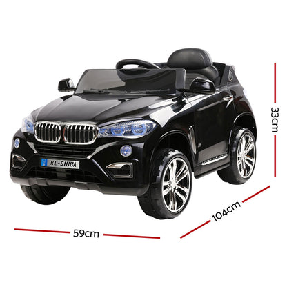 Rigo Kids Electric Ride On Car SUV BMW-Inspired X5 Toy Cars Remote 6V Black - Cosy Abode