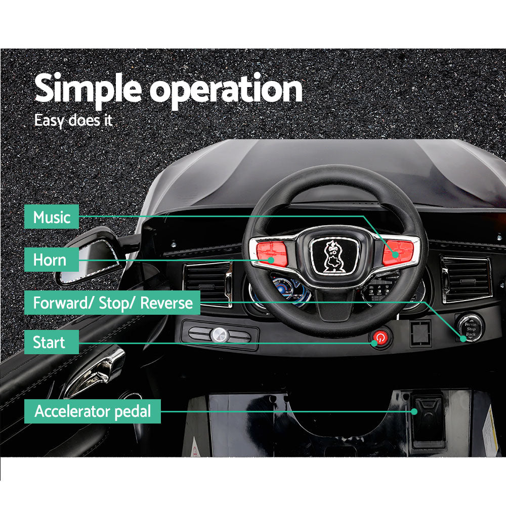 Rigo Kids Electric Ride On Car SUV BMW-Inspired X5 Toy Cars Remote 6V Black - Cosy Abode