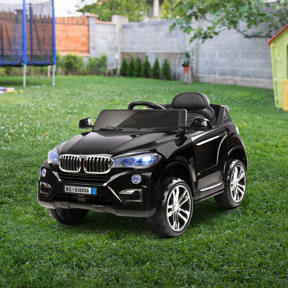 Rigo Kids Electric Ride On Car SUV BMW-Inspired X5 Toy Cars Remote 6V Black - Cosy Abode