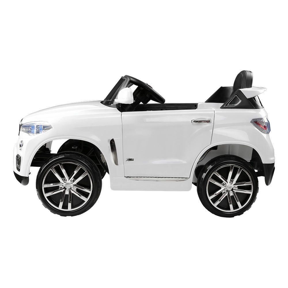 Rigo Kids Electric Ride On Car SUV BMW-Inspired X5 Toy Cars Remote 6V White - Cosy Abode