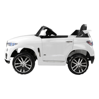 Rigo Kids Electric Ride On Car SUV BMW-Inspired X5 Toy Cars Remote 6V White - Cosy Abode