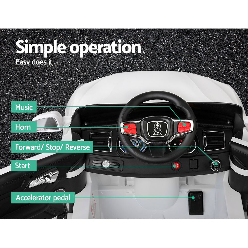 Rigo Kids Electric Ride On Car SUV BMW-Inspired X5 Toy Cars Remote 6V White - Cosy Abode