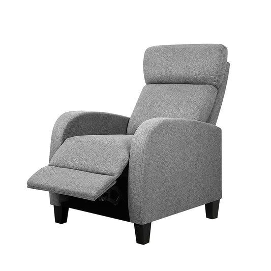 Artiss Fabric Reclining Armchair - Grey - Cosy Abode