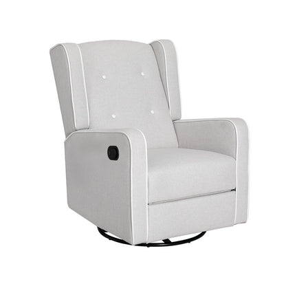 Artiss Recliner Armchair 360� Swivel Grey Fabric - Cosy Abode