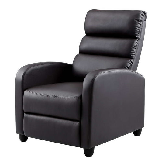 Artiss Recliner Armchair Brown Faux Leather Bolivia - Cosy Abode