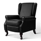 Artiss Recliner Armchair Black Faux Leather Domini - Cosy Abode